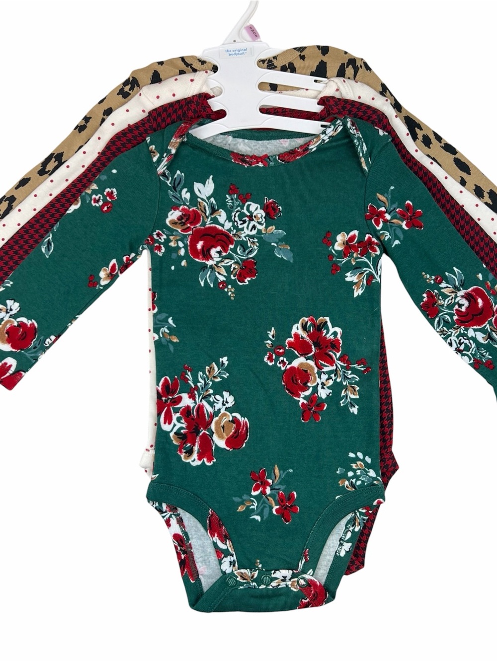 Carter's Baby Girls Long-Sleeve Original Bodysuit 4-pack Holiday Prints Size 9M